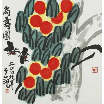 崔子范国画花鸟高寿图字画之家