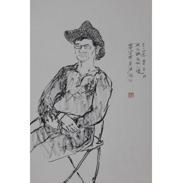 郭有河国画人物河北省承德市塞罕坝草原写字画之家