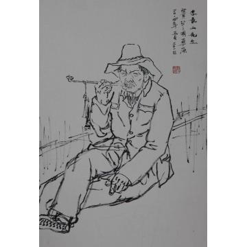 郭有河国画人物河北省承德市塞罕坝草原写字画之家