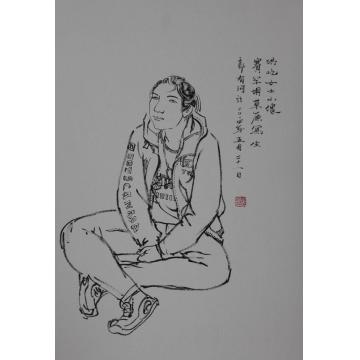 郭有河国画人物河北省承德市塞罕坝草原写字画之家