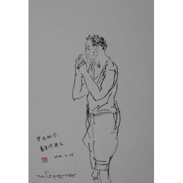 郭有河国画人物西藏写生作品字画之家