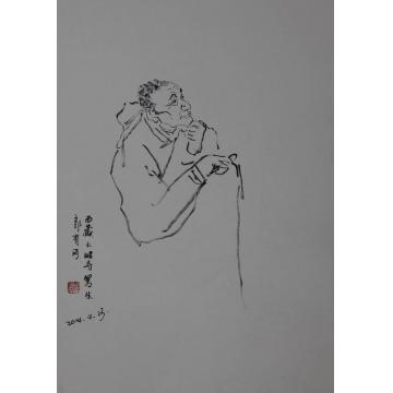 郭有河国画人物西藏写生作品字画之家