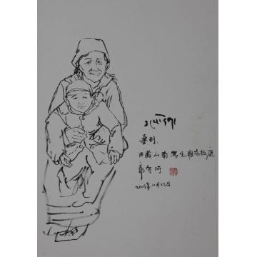 郭有河国画人物西藏写生作品字画之家