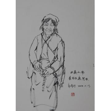 郭有河国画人物西藏写生作品字画之家