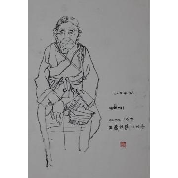 郭有河国画人物西藏写生作品字画之家