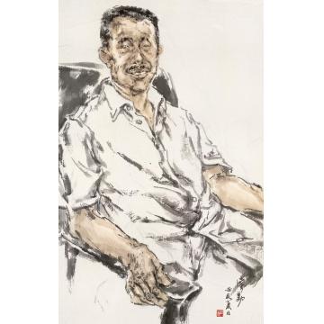 廖勤国画人物矿办主任字画之家