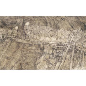 廖勤国画动物茶马古道—滇藏路上的马帮字画之家