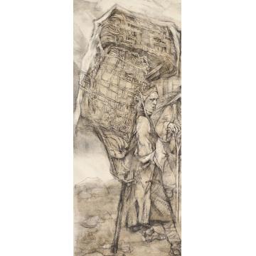 廖勤国画人物茶马古道—滇藏路上的马帮字画之家