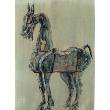 廖勤国画动物汉木马字画之家