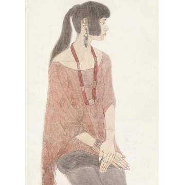廖勤国画人物楚女无言字画之家