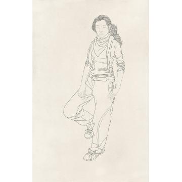 廖勤国画人物运动女孩字画之家