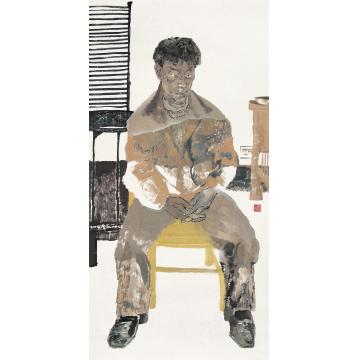 廖勤国画人物水墨人物写生·之三字画之家