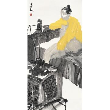 廖勤国画人物水墨人物写生·之五字画之家