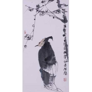 杨国新国画人物寻梅图字画之家
