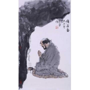 杨国新国画人物悟道图字画之家