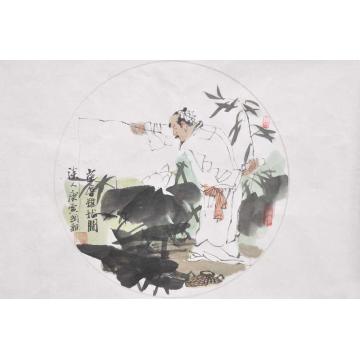 杨国新国画人物荣辱难扰闲淡人字画之家