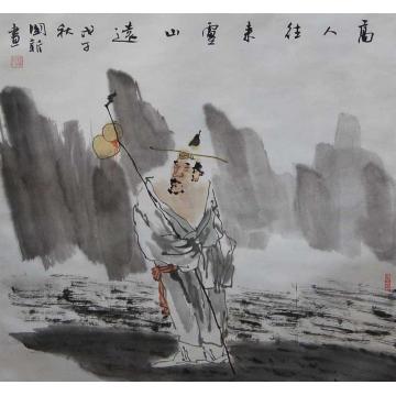 杨国新国画人物高人往来庐山远字画之家