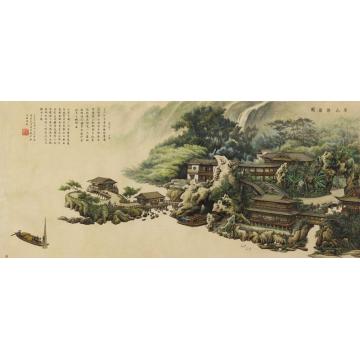 张孝友国画山水南山隐居图字画之家