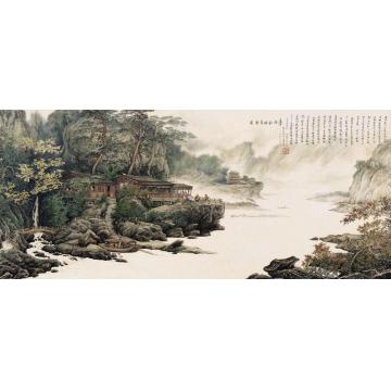 张孝友国画山水李白秋浦高会字画之家