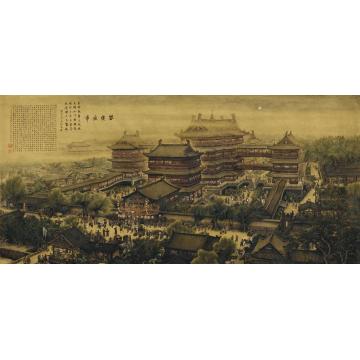 张孝友国画山水礬楼夜市字画之家