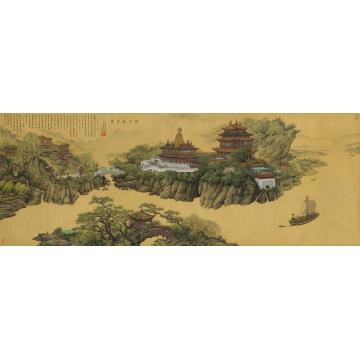 张孝友国画山水阆苑避暑图字画之家