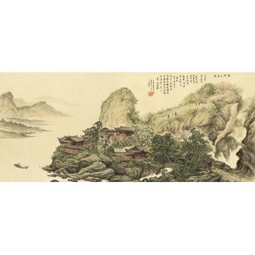 张孝友国画山水适兴山居图字画之家
