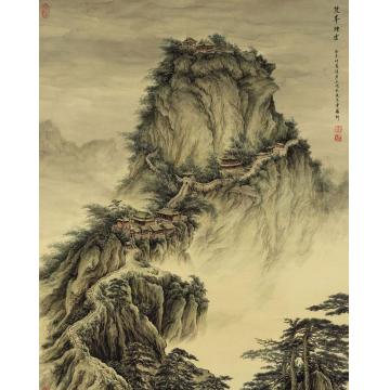 张孝友国画山水楚峰烟云字画之家