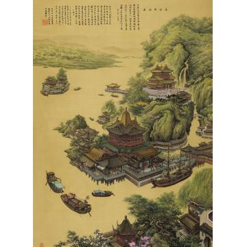 张孝友国画山水秦怀歌船图字画之家