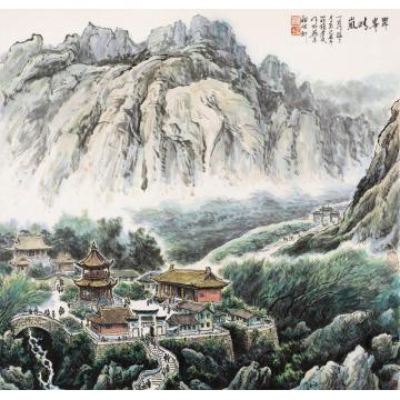 张孝友国画山水翠峰晴岚字画之家