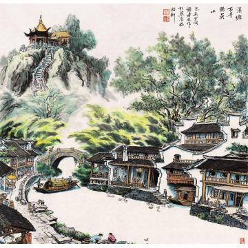张孝友国画山水作品字画之家