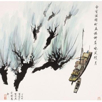 张孝友国画山水晓风残月字画之家