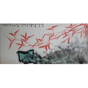 张德刚国画花鸟红竹子系列字画之家
