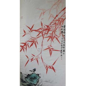 张德刚国画人物红竹系列字画之家