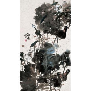 庄毓聪国画花鸟满堂荷气字画之家