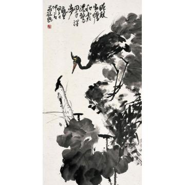 庄毓聪国画花鸟昨夜寒塘字画之家