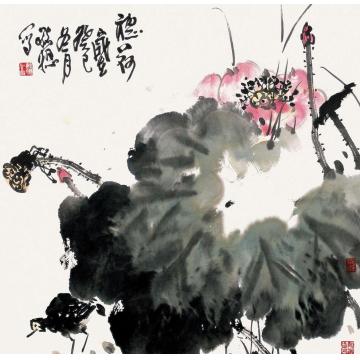 庄毓聪国画花鸟听荷字画之家