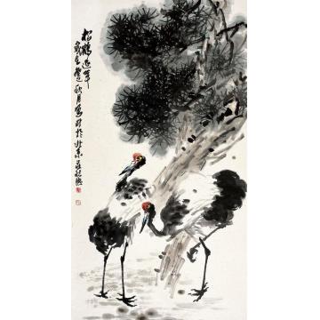 庄毓聪国画花鸟松鹤延年字画之家