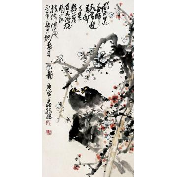 庄毓聪国画花鸟秋风送春归字画之家