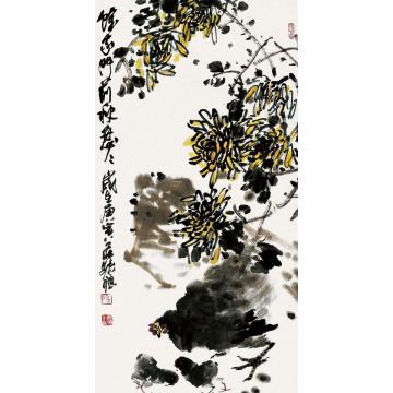 庄毓聪国画花鸟余家门前秋瑟瑟字画之家