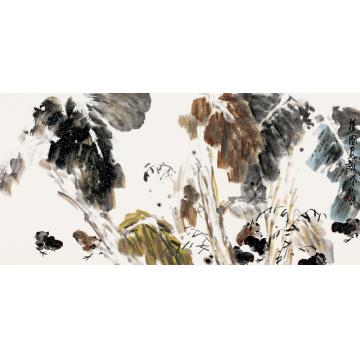 庄毓聪国画花鸟蕉园意趣字画之家