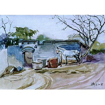 黄德伟油画风景白马字画之家