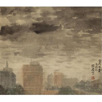 郎绍君国画山水窗外的风景字画之家