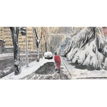 郎绍君油画风景癸巳春雪字画之家