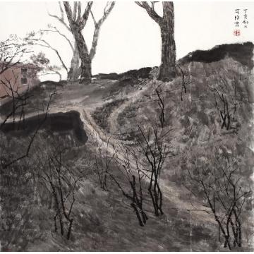 郎绍君国画山水寒冬字画之家