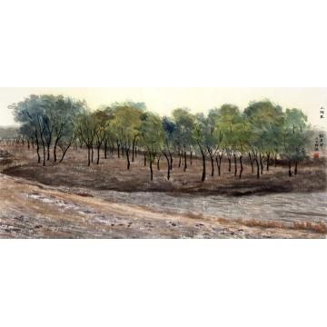 郎绍君油画风景荒野绿色字画之家