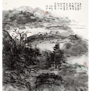 郎绍君国画山水拟黄宾虹之二字画之家