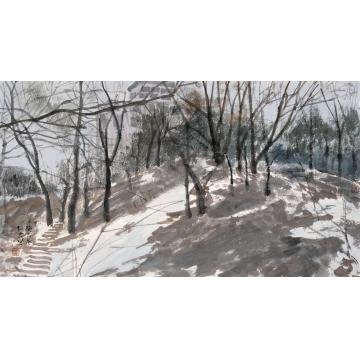 郎绍君油画风景土城的冬日之一字画之家