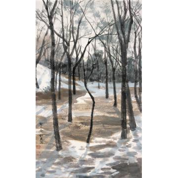 郎绍君国画山水土城的冬日之三字画之家