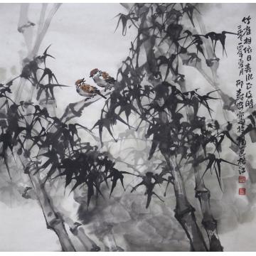邢树安国画花鸟竹雀图字画之家