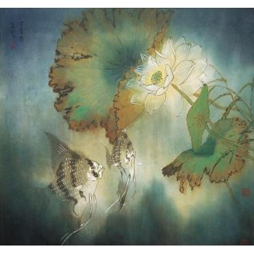 刘孟宽国画花鸟神仙彩荷字画之家